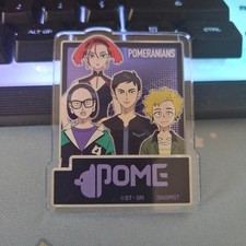 Gundam Gquuuuuux Pomeranians crew acrylic badge - FROM JAPAN