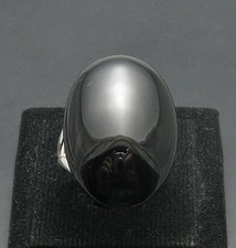Plain Stylish Sterling Silver Ring Genuine Solid 925 Natural Black Onyx Handmade