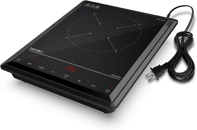 Hermitlux Induction Cooktop, 1800W Fast Heating Portable Hot Gloss Black - NOB