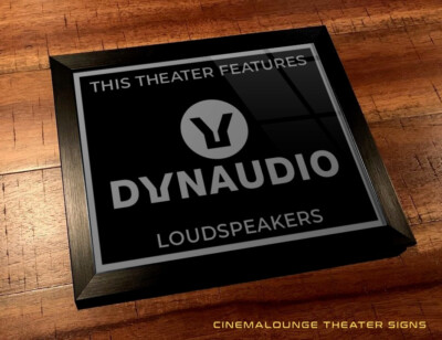 Framed 8'' x 10'' Home Theater / Cinema Sign - Dynaudio