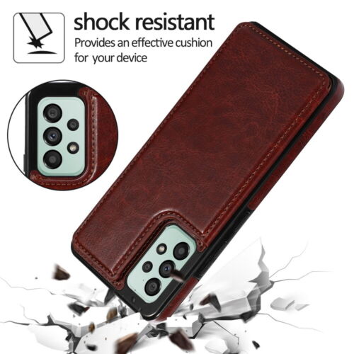 Leather Card Slot Wallet Case Cover Kickstand For Samsung Galaxy A13 A33 A53 A73 - Picture 5 of 81