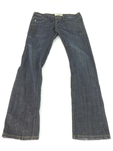 JOYX Pantalones Vaqueros Para Mujer Oscuro Wash Denim Jeans de pierna recta  talla 30 | eBay