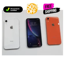 Apple iPhone XR 64GB GSM Unlocked Verizon T-Mobile -White Coral Blue- Excellent