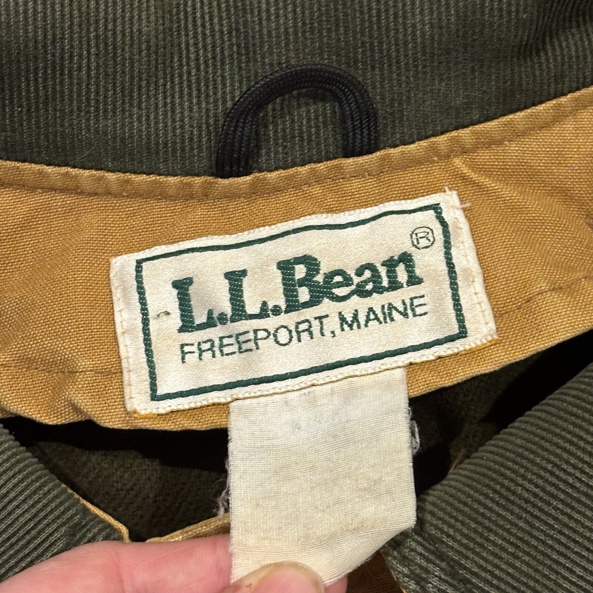 LL Bean Faded Lined Canvas Chore Barn Coat Jacket USA Made Vintage
