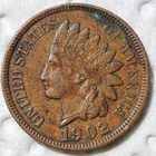 1902 Indian Head Cent 1c Higher Grade XF - AU Details #91866