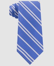  50 Tommy Hilfiger Men's Blue Stripe Silk Blend Classic Long Neck Tie 59x3.25