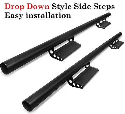 Fit 15-22 Chevy Colorado Canyon Crew Cab  Steps Running Boards Drop BLACK