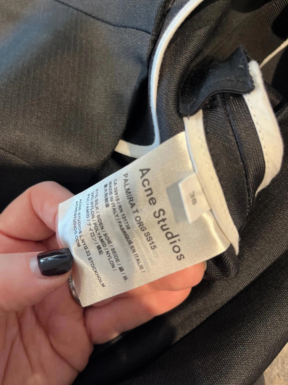 Gonna allineata nera Acne Studios. Taglia 38