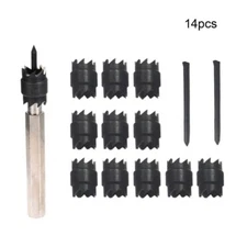 3/8" 14 Pack Spot Weld Double Sided Cutter Sets, Spot Drill Bit Welder Cut Tool