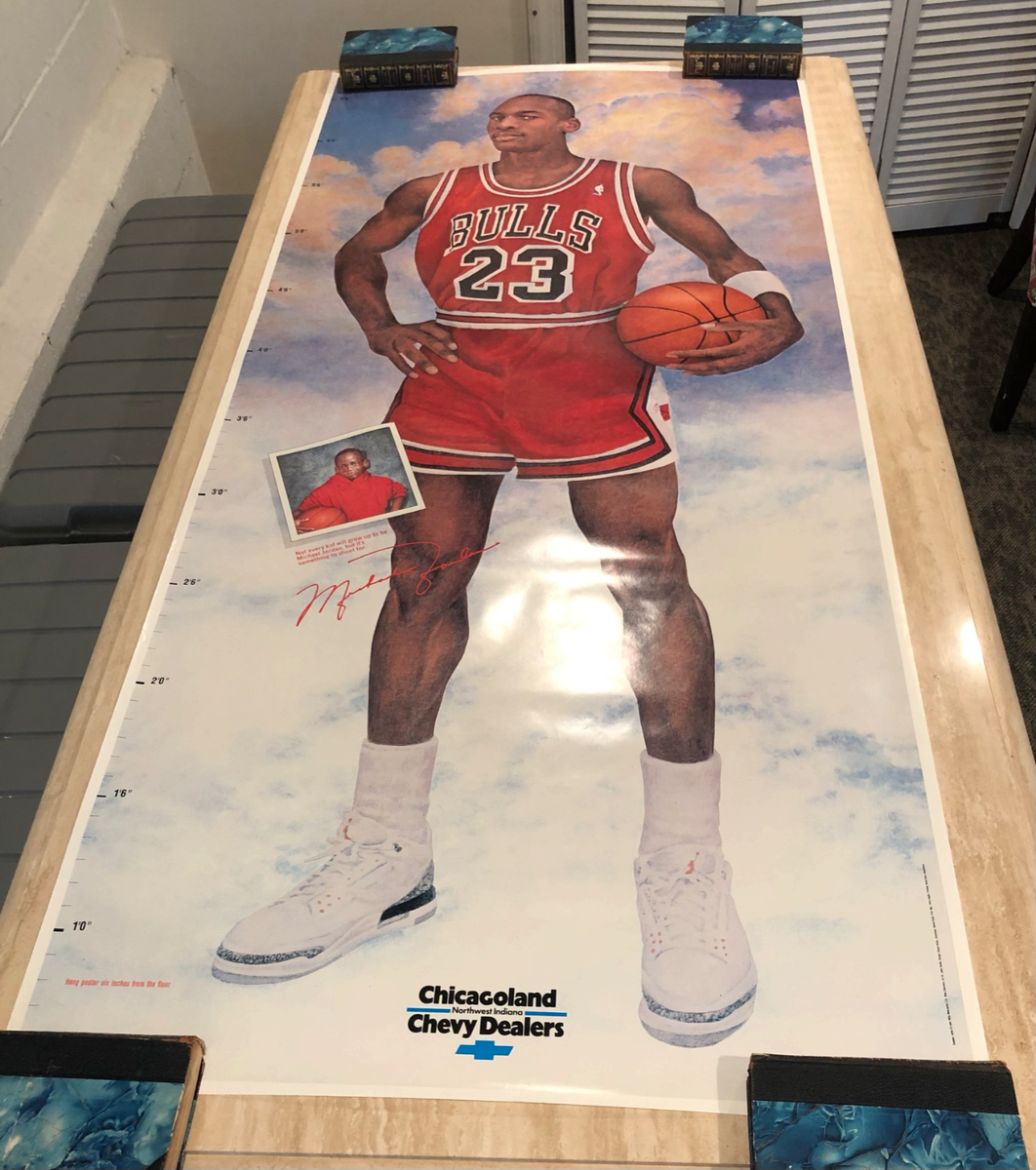 MICHAEL JORDAN 1988 Chicagoland Chevy Dealers 76x35 Life-Size