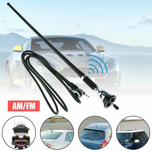 16" Universal Mount Swivel Base Car Radio AM/FM Amplified Signal Aerial Antenna - Picture 3 of 12