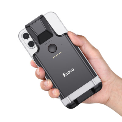 2D Phone Back Clip Cover Barcode Scanner Wireless 1D QR Code Screen Scan Reader