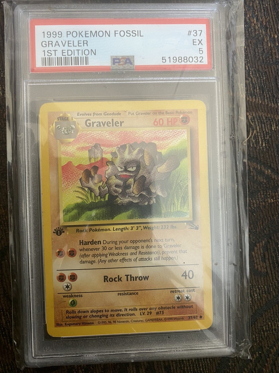 1999 PSA 5 Graveler Pokemon Fossil 1st Edition | eBay