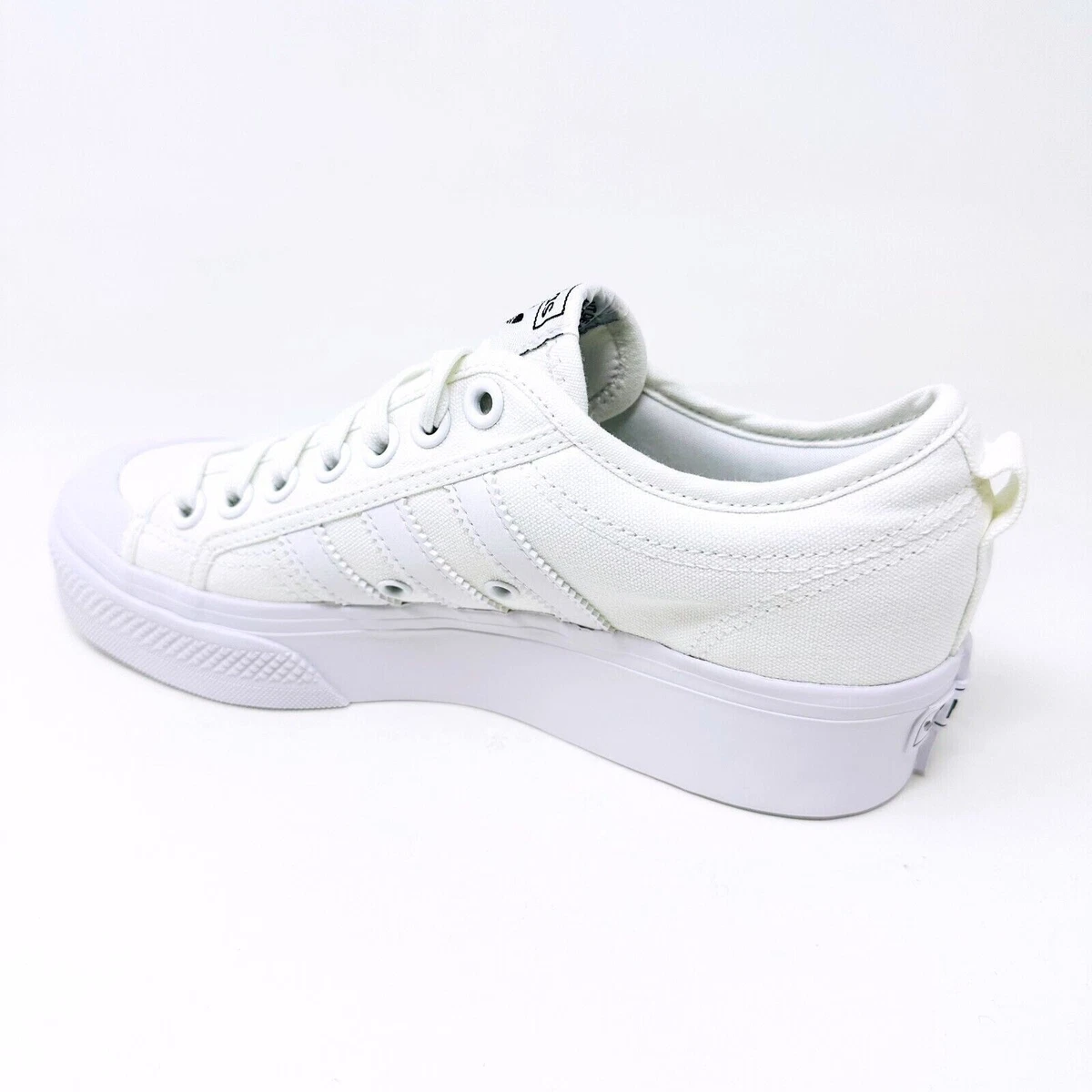 Adidas Originals Nizza Platform Triple White Womens Casual Shoes FV5322 Sz 9