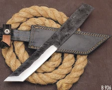 SHARD®™ CUSTOM HAND FORGED Carbon Steel Hunting Tanto Blank Blade Knife W/Sheath