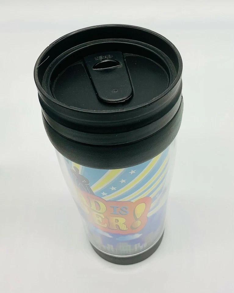 Taza termo My Dad is Super Travel bonito regalo para el día del padre. Foto 2 de 2