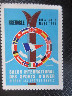 (10708) Reklamemarke - Salon International des Sports D´Hiver - Grenoble 1965