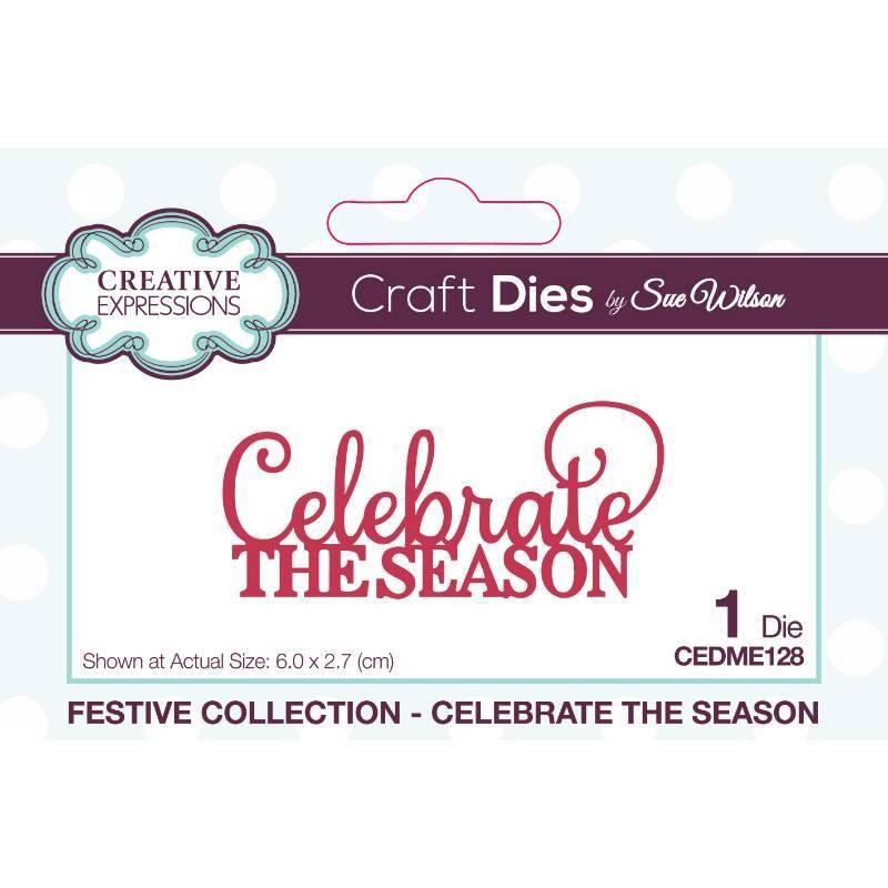 Creative Expressions Celebrate The Season Sentiment Die Christmas Card Making