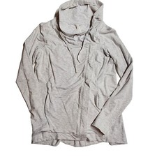 Lululemon Coast Easy Wrap Women's Sz 6 Heather Light Gray Jacket Pullover Zip Up