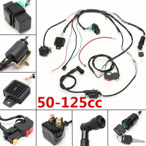 50 70 90 110 125cc Motorcycles ATV Electric Dirt Bike Set CDI Wiring Harness Kit - Foto 3