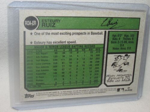 Esteury Ruiz * 2023 Topps Heritage High Number * Real One Autograph - Picture 3 of 3