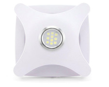 LED Bathroom Extractor Fan Ceiling or Wall  100mm 4" with Draught Shutter