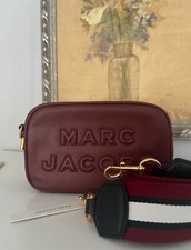 NWT Marc Jacobs Flash Pomegranate Smooth Leather Embossed Camera Crossbody Purse
