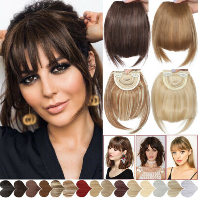 Synthetische Haar-Pony-Clip-In-Extensions Fransen-Fronthaarteil Neat Air    