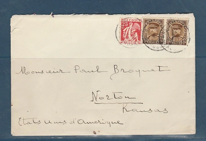 enveloppe de Belgique pour les Etats Unis en 1934 - Photo 1/1