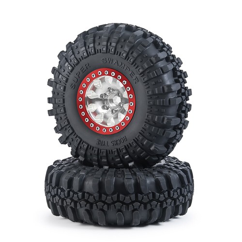 4x 1.9 RC Auto Räder Beadlock Felgen Reifen Set für 1/10 RC Axial SCX10 90046 TRX4 - Bild 68 von 144