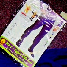 Purple Tights mens heavy feet mascot costume XL women comicon legs NEW Joker
