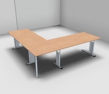 Winkelschreibtisch 240x240 cm Schreibtischkombination GS9 Bürotisch Ecktisch