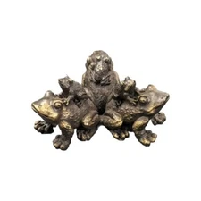 1994 SPI Bronze/Brass Frog~Toad Figurine Collectible Home Decor Paperweight 