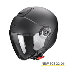 EXO-CITY II 2 CASCO JET DOPPIA VISIERA SCORPION EXO NERO OPACO SOLID MATT BLACK