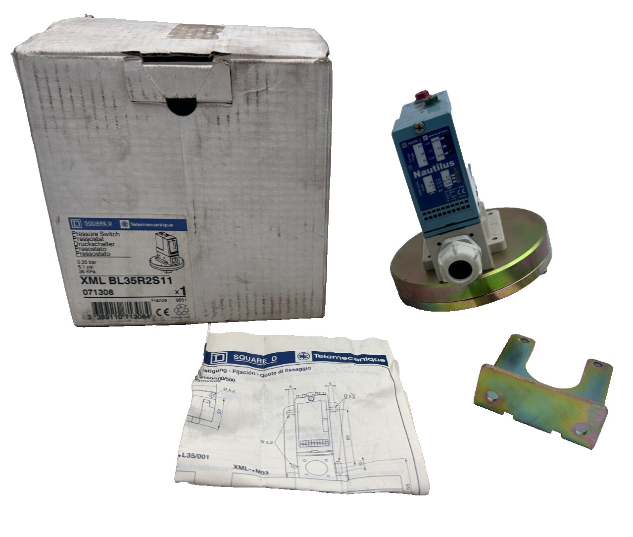 TELEMECANIQUE XML BL35R2S11 pressostat basse pression membrane réglable 0,35 bar