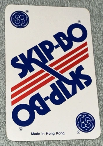 Vtg 1992 Mattel Deluxe Skip-Bo Board Game Replacement Card Skip-Bo