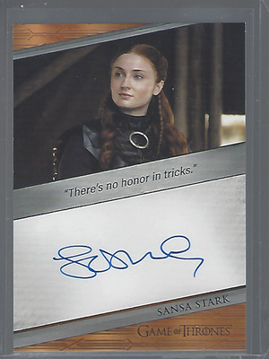 Game of Thrones Legends of the Realm Sophie Turner (Quotable) Autograph