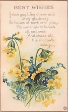 Cowslip Yellow Primula Botanical Wild Garden Flower Antique Card Vtg Postcard B4