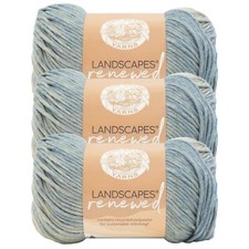  3 Pack Lion Brand Yarn 542-205BS Landscapes Renewed Yarn, Southwind