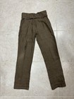 Calvin Klein Linen Brown Belted Tie Waist Pants Trousers Cargo Pleated  Size 2 — photo 1