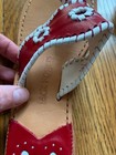 RED white JACK ROGERS Navajo Sandals sz 9 womens Fourth of July?  preppy! EUC — photo 5