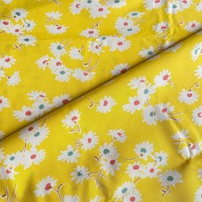 BTY Vintage Floral Apparel Fabric Yellow Cotton Fiber