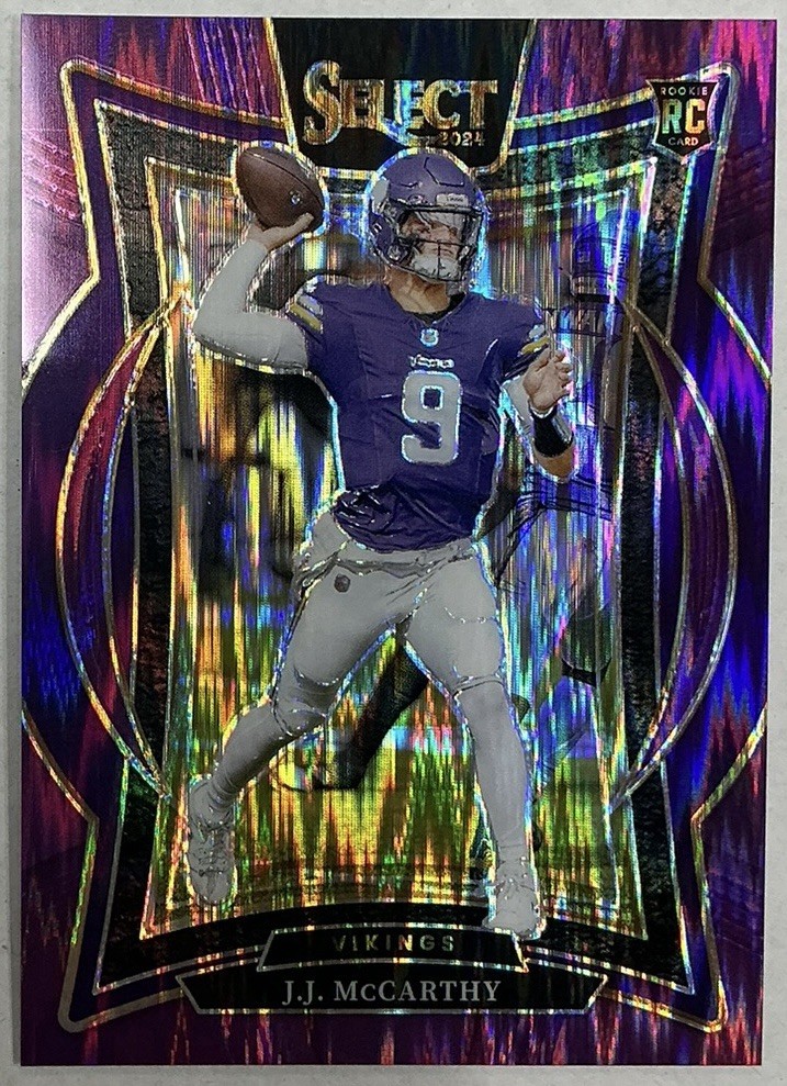 2024 Select JJ McCarthy Rookie Purple Shock /360 Concourse #24