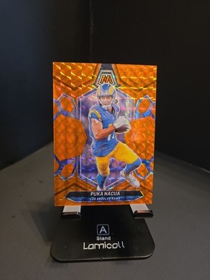 2024 Panini Mosaic - Puka Nacua #130 Orange Mosaic Prizm /199 SP Rams NFL Card