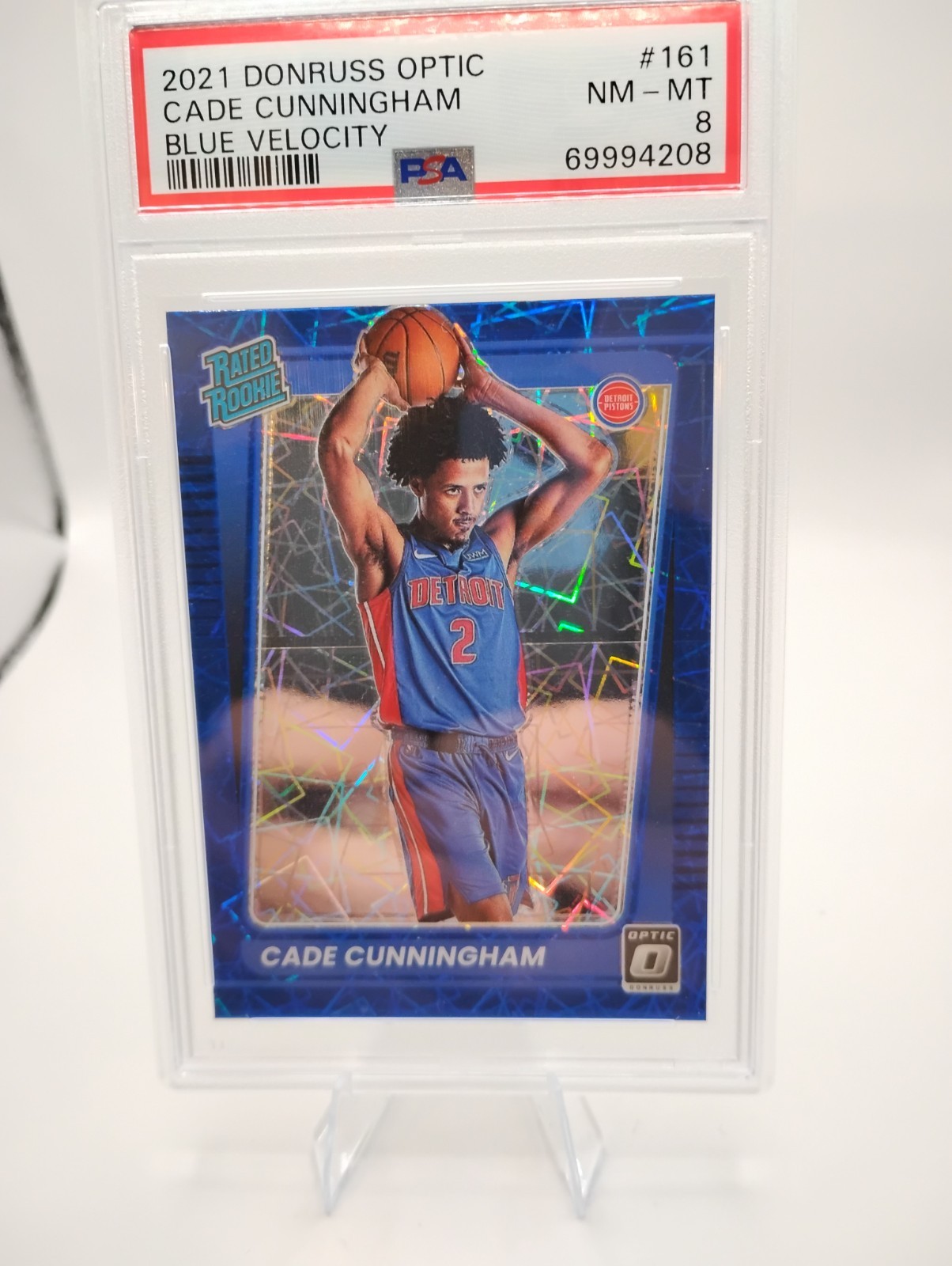 2021-22 Panini Donruss Optic-Rated Rookie Cade Cunningham #161 Blue Velocity 