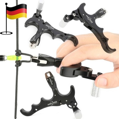 Compoundbogen Release Aids 4 Finger Daumen Trigger Caliper Jagd Bogenschießen 