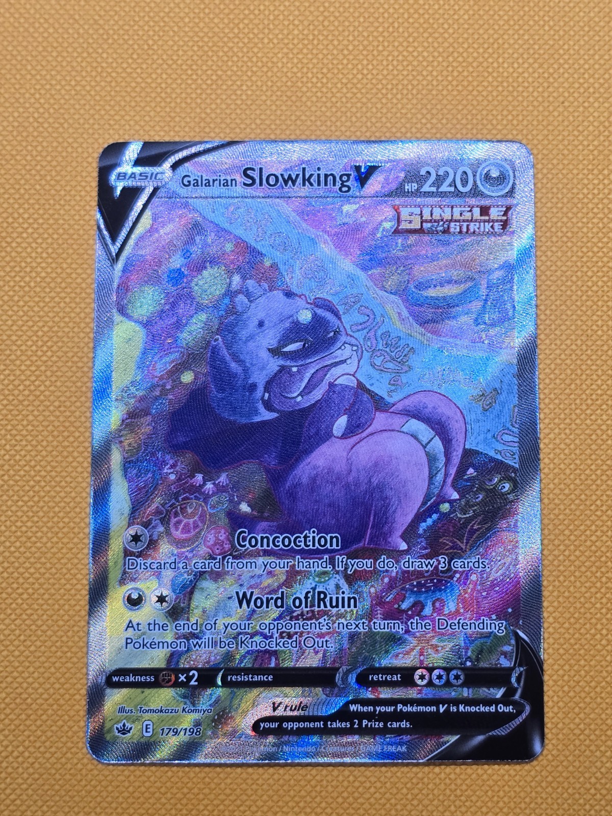 2021 Pokemon SWSH Chilling Reign Galarian Slowking V #179/198
