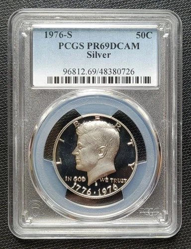 1976-S SILVER Kennedy Bicentennial Half Dollar Proof PCGS PR69 DCAM 50c 1776