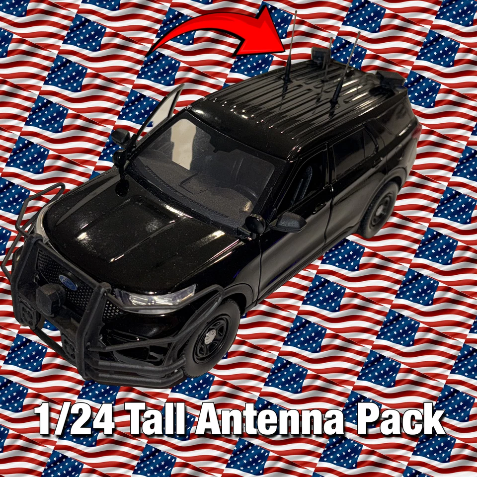 1/24 Литая пожарная/EMS/полицейская высокая антенна упаковка (включает 5 каждого типа) - Изображение 2 из 4