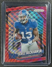 ODELL BECKHAM JR. 2025 PANINI PRIZM #285 RED WAVE 72/149 GIANTS
